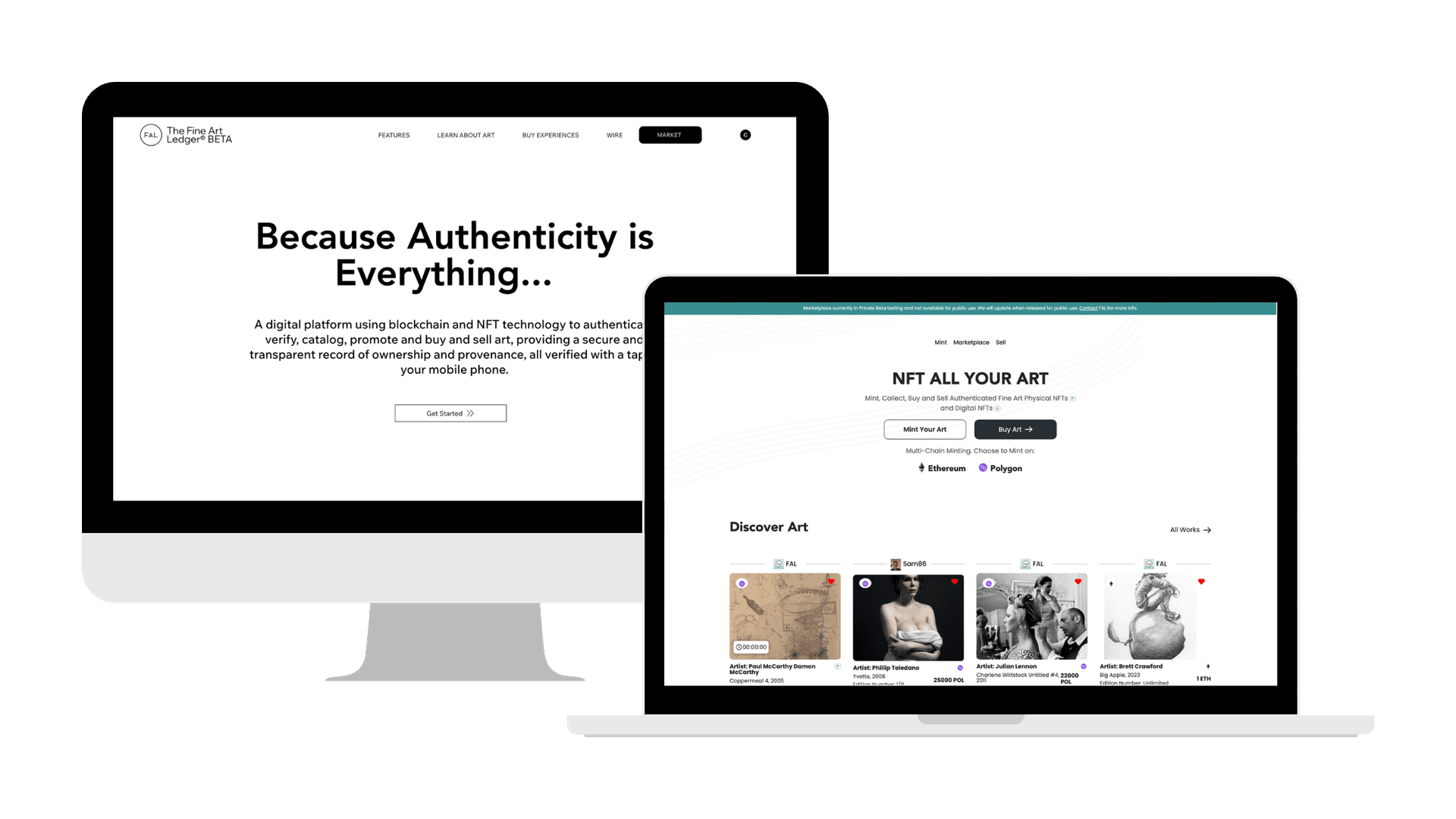 Success showcase for Fine Art Ledger platform